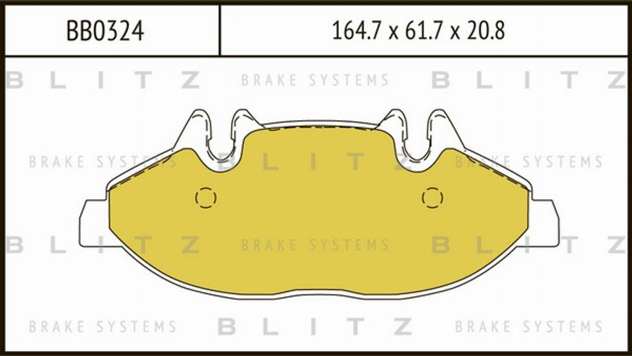 Blitz BB0324 - Гальмівні колодки, дискові гальма autozip.com.ua