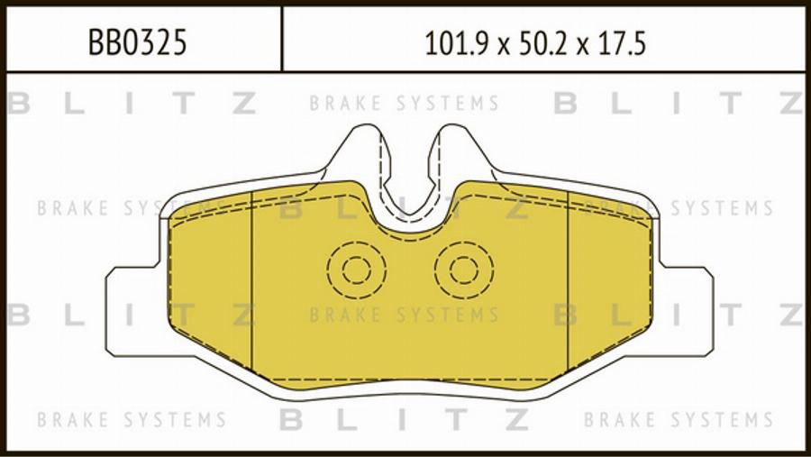 Blitz BB0325 - Гальмівні колодки, дискові гальма autozip.com.ua