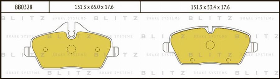 Blitz BB0328 - Гальмівні колодки, дискові гальма autozip.com.ua