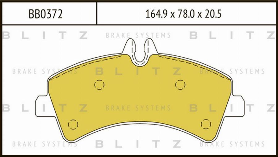 Blitz BB0372 - Гальмівні колодки, дискові гальма autozip.com.ua