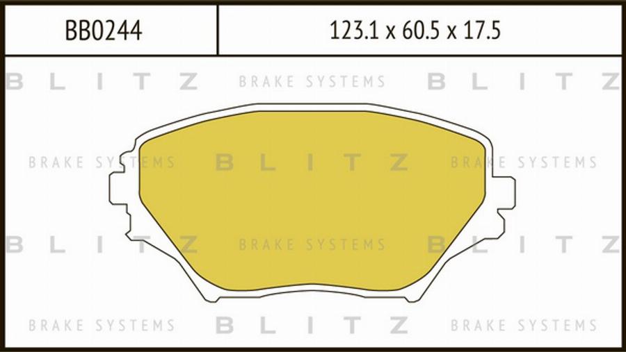 Blitz BB0244 - Гальмівні колодки, дискові гальма autozip.com.ua