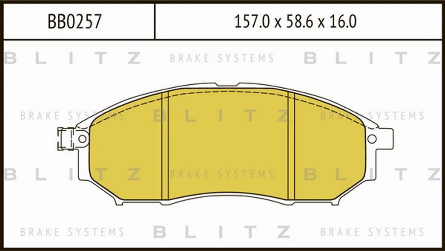 Blitz BB0257 - Гальмівні колодки, дискові гальма autozip.com.ua