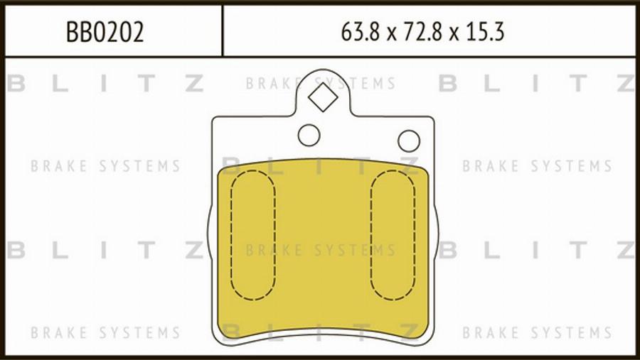 Blitz BB0202 - Гальмівні колодки, дискові гальма autozip.com.ua