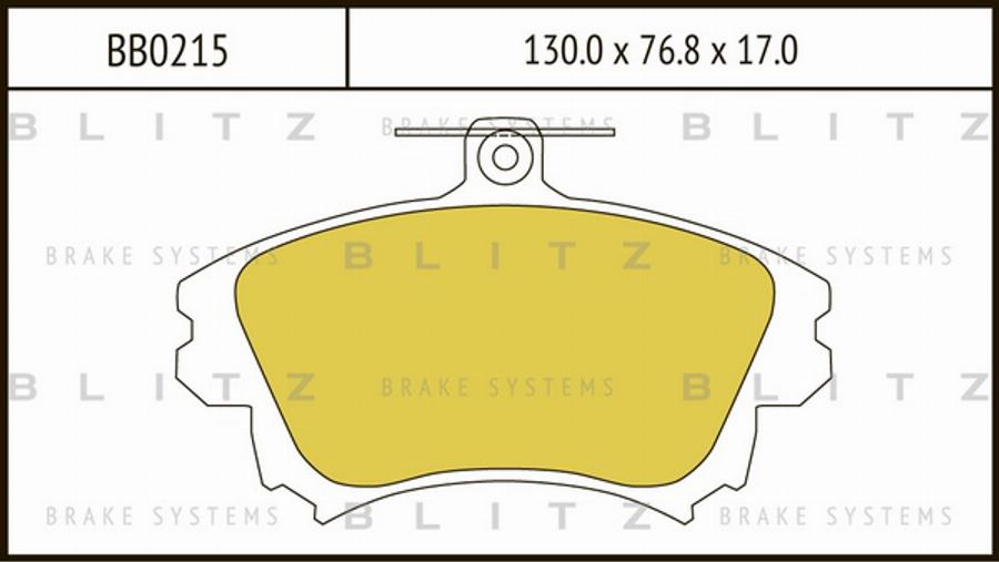 Blitz BB0215 - Гальмівні колодки, дискові гальма autozip.com.ua