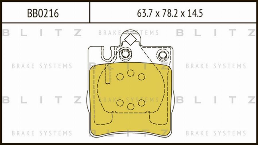 Blitz BB0216 - Гальмівні колодки, дискові гальма autozip.com.ua