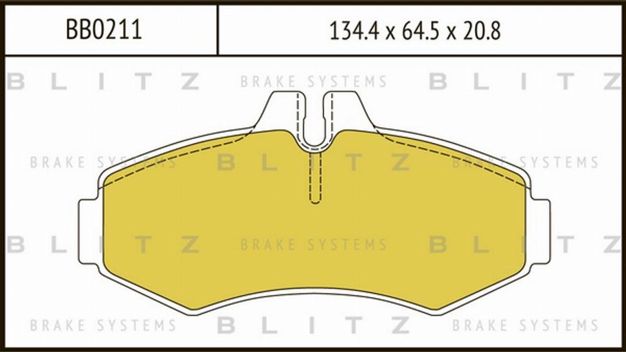 Blitz BB0211 - Гальмівні колодки, дискові гальма autozip.com.ua