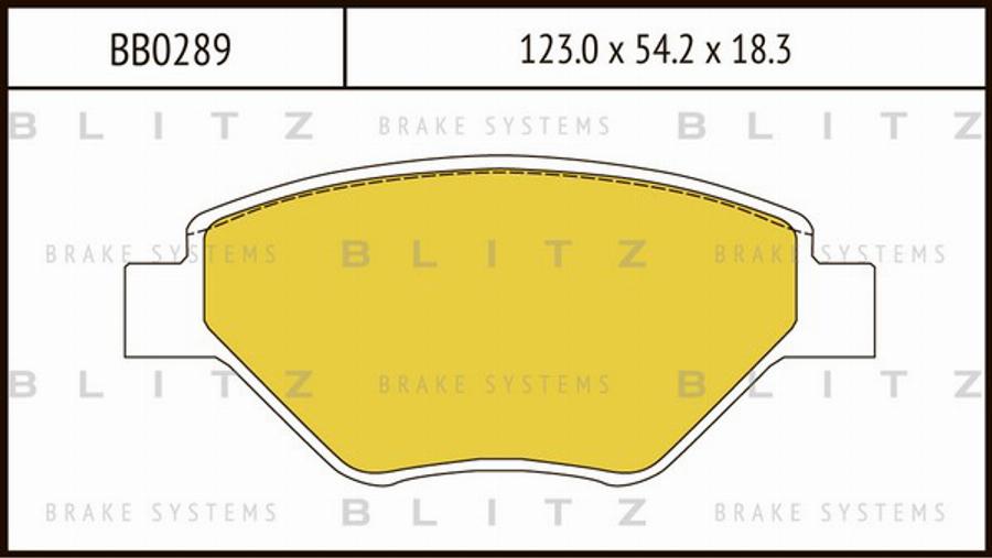 Blitz BB0289 - Гальмівні колодки, дискові гальма autozip.com.ua