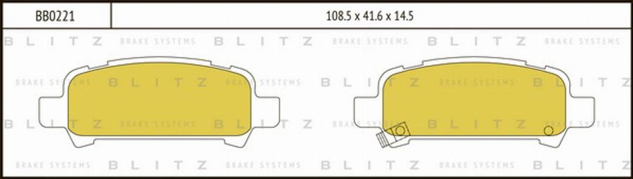 Blitz BB0221 - Гальмівні колодки, дискові гальма autozip.com.ua