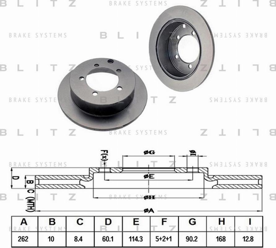 Blitz BS0305 - Гальмівний диск autozip.com.ua