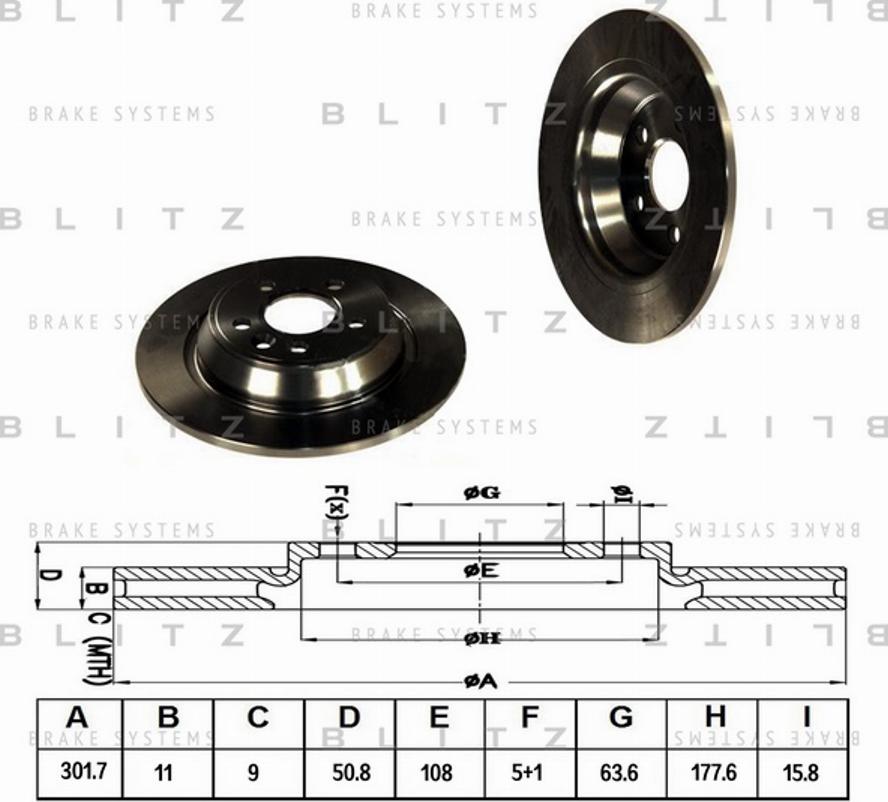 Blitz BS0224 - Гальмівний диск autozip.com.ua