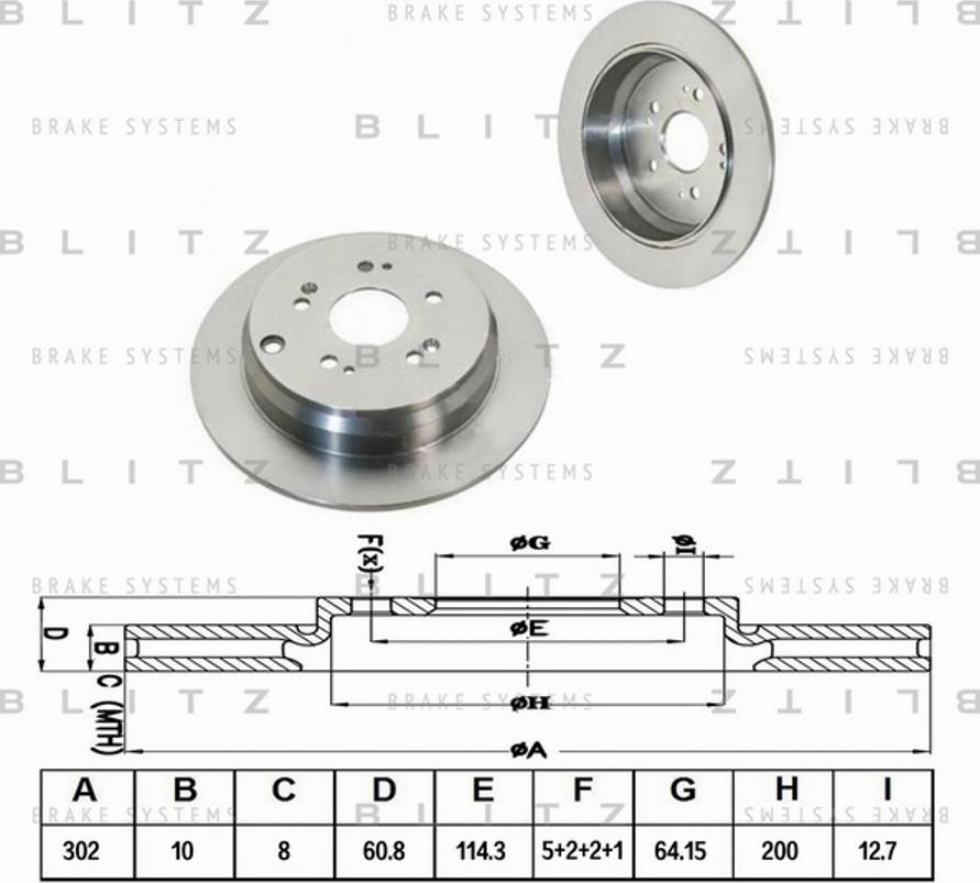 Blitz BS0275 - Гальмівний диск autozip.com.ua