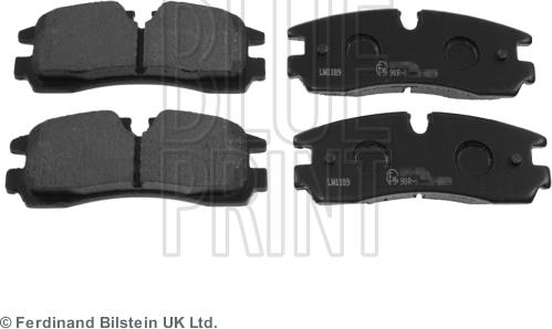 Blue Print ADA104258 - Гальмівні колодки, дискові гальма autozip.com.ua