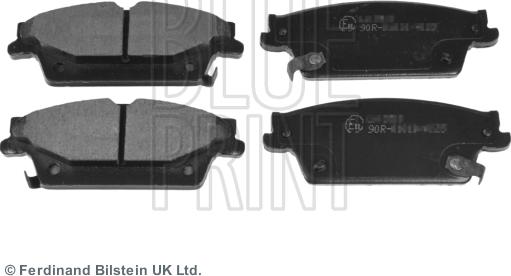 Blue Print ADA104252 - Гальмівні колодки, дискові гальма autozip.com.ua