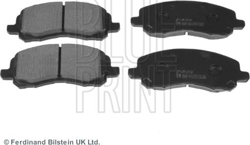 Blue Print ADA104208 - Гальмівні колодки, дискові гальма autozip.com.ua