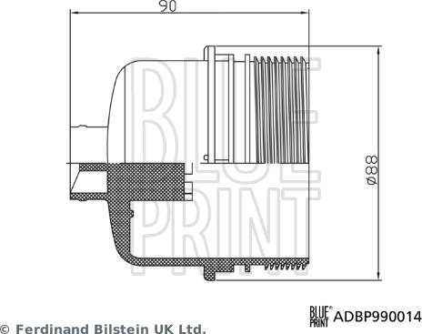 Blue Print ADBP990014 - Кришка, корпус масляного фільтра autozip.com.ua