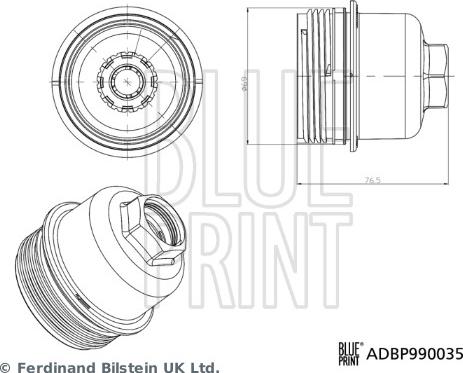 Blue Print ADBP990035 - Кришка, корпус масляного фільтра autozip.com.ua