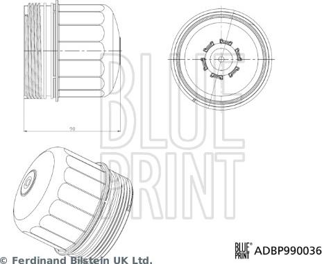 Blue Print ADBP990036 - Кришка, корпус масляного фільтра autozip.com.ua