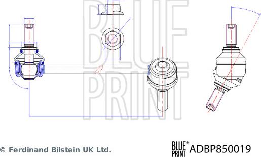 Blue Print ADBP850019 - Тяга / стійка, стабілізатор autozip.com.ua