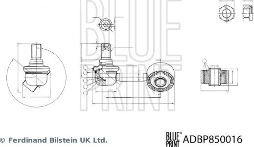 Blue Print ADBP850016 - Тяга / стійка, стабілізатор autozip.com.ua