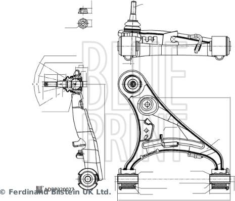 Blue Print ADBP860192 - Важіль незалежної підвіски колеса autozip.com.ua