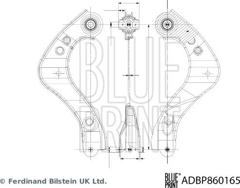 Blue Print ADBP860165 - Важіль незалежної підвіски колеса autozip.com.ua