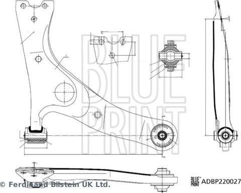 Blue Print ADBP860200 - Важіль незалежної підвіски колеса autozip.com.ua