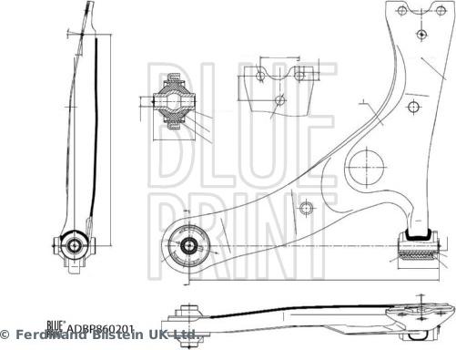 Blue Print ADBP860201 - Важіль незалежної підвіски колеса autozip.com.ua