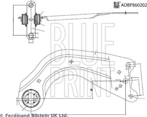 Blue Print ADBP860202 - Важіль незалежної підвіски колеса autozip.com.ua