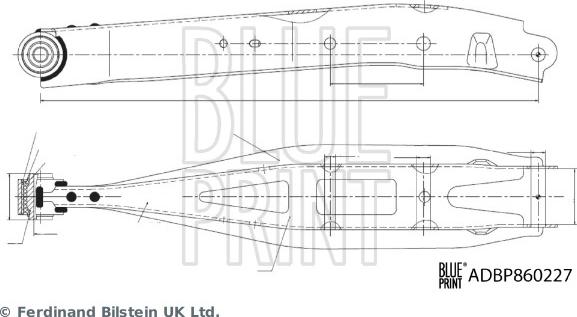 Blue Print ADBP860227 - Важіль незалежної підвіски колеса autozip.com.ua
