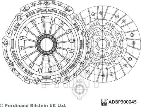 Blue Print ADBP300045 - Комплект зчеплення autozip.com.ua