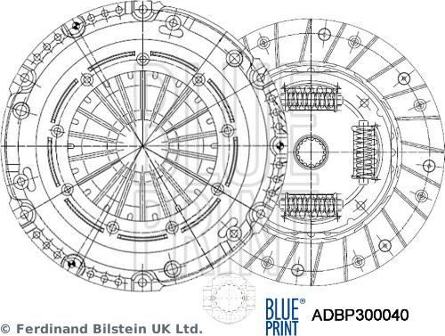 Blue Print ADBP300040 - Комплект зчеплення autozip.com.ua