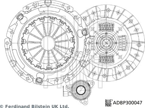 Blue Print ADBP300047 - Комплект зчеплення autozip.com.ua