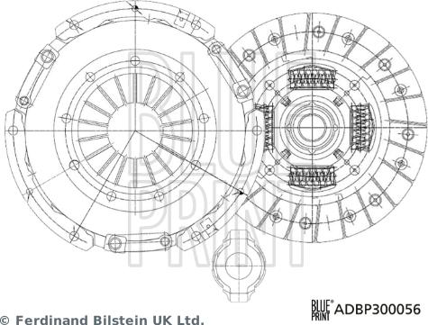 Blue Print ADBP300056 - Комплект зчеплення autozip.com.ua