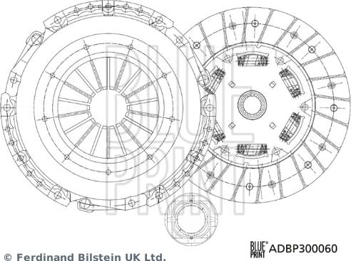 Blue Print ADBP300060 - Комплект зчеплення autozip.com.ua