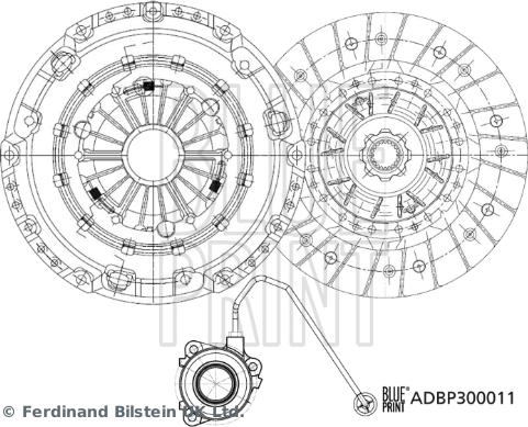 Blue Print ADBP300011 - Комплект зчеплення autozip.com.ua