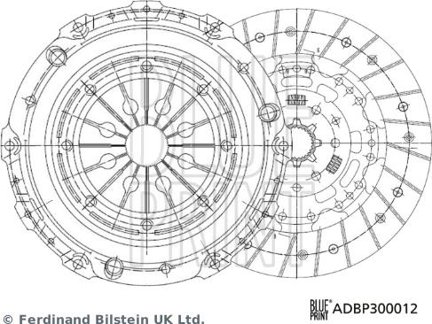 Blue Print ADBP300012 - Комплект зчеплення autozip.com.ua