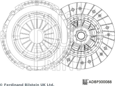 Blue Print ADBP300088 - Комплект зчеплення autozip.com.ua