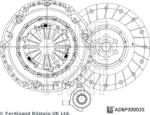 Blue Print ADBP300035 - Комплект зчеплення autozip.com.ua