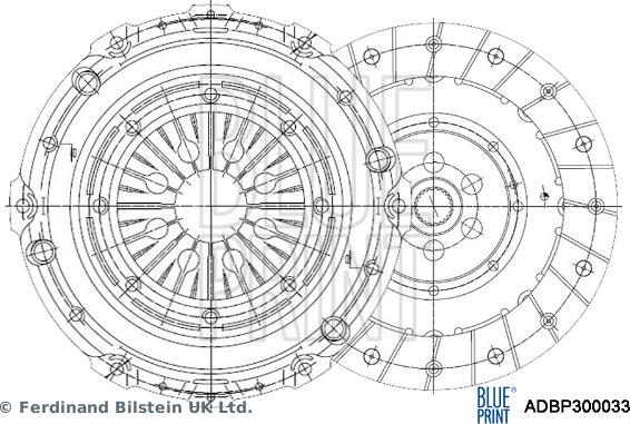 Blue Print ADBP300033 - Комплект зчеплення autozip.com.ua