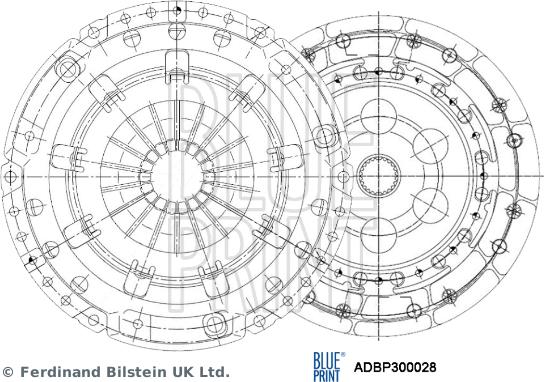 Blue Print ADBP300028 - Комплект зчеплення autozip.com.ua