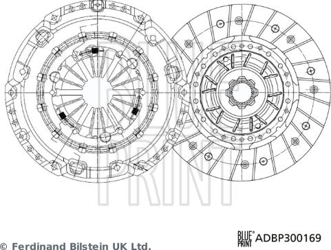 Blue Print ADBP300169 - Комплект зчеплення autozip.com.ua