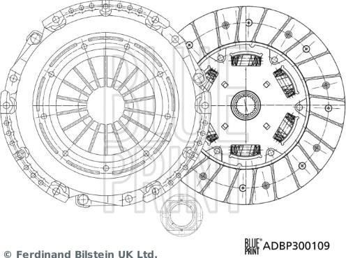 Blue Print ADBP300109 - Комплект зчеплення autozip.com.ua