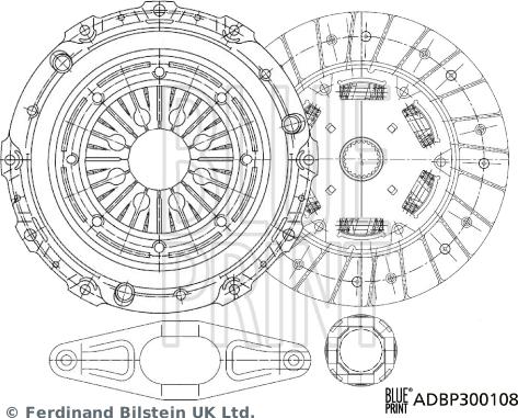 Blue Print ADBP300108 - Комплект зчеплення autozip.com.ua