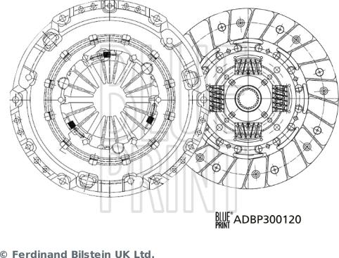 Blue Print ADBP300120 - Комплект зчеплення autozip.com.ua