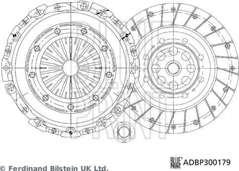 Blue Print ADBP300179 - Комплект зчеплення autozip.com.ua