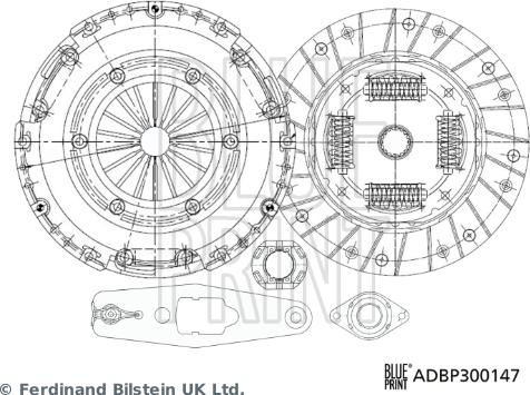 Blue Print ADBP300174 - Комплект зчеплення autozip.com.ua