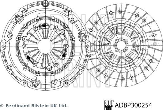 Blue Print ADBP300254 - Комплект зчеплення autozip.com.ua