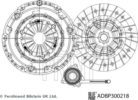 Blue Print ADBP300218 - Комплект зчеплення autozip.com.ua