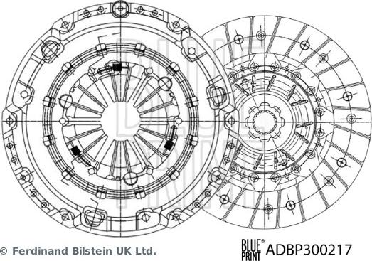 Blue Print ADBP300217 - Комплект зчеплення autozip.com.ua