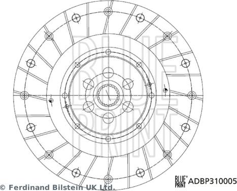 Blue Print ADBP310005 - Диск зчеплення autozip.com.ua